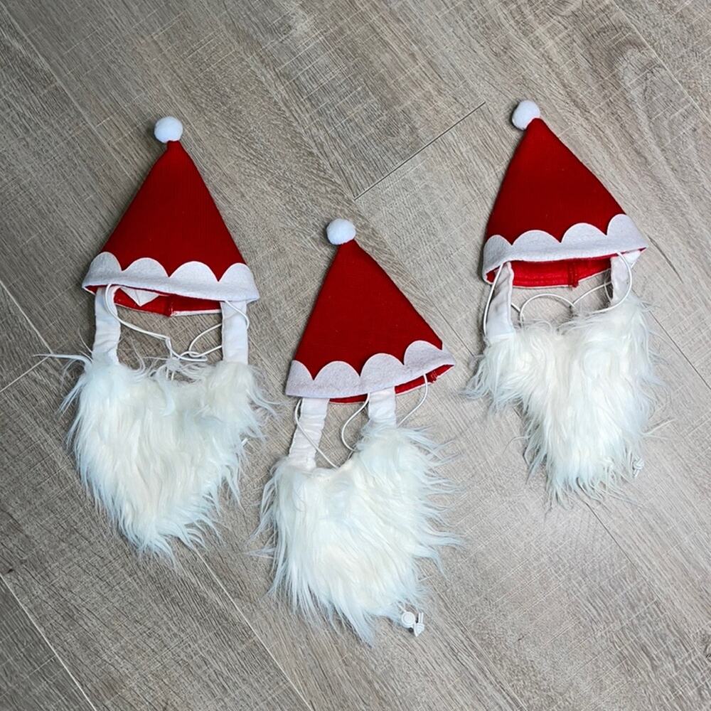 Dog Christmas Santa Clause Costume Accessories Set Of 3